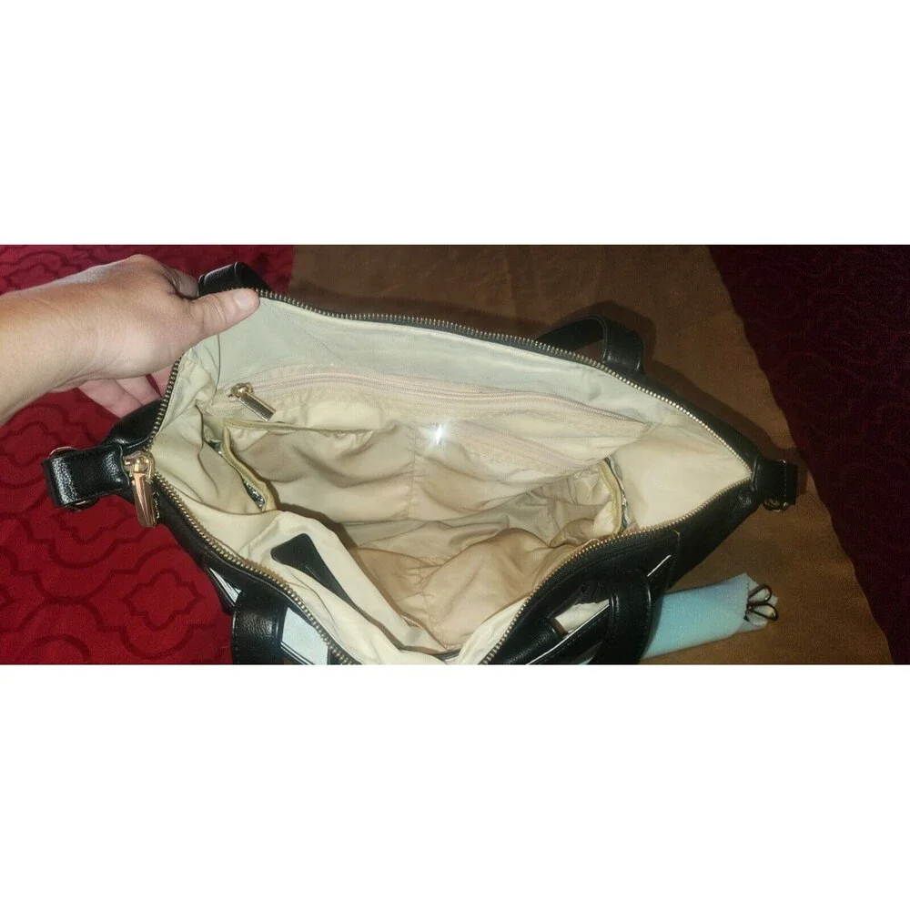 Miss Fong Diaper Bag Black Leather FA17001